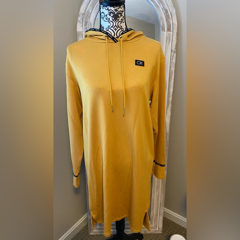 Calvin Klein Mustard Hoodie Lounge Dress